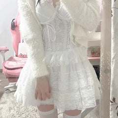 BXOXO Elastic Gothic Ruched Lace Tutu Skirt Women Black Mesh Detail Petticoat Sexy Mini Tulle Skirts Party Club Wear Dancer