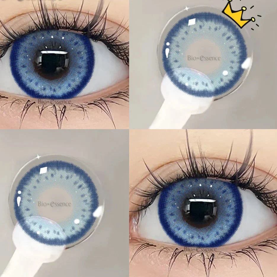 BXOXO Korean Lenses Colored Contact Lenses with Prescription Blue Myopia Lenses Korean Lenses High Quality Lenses
