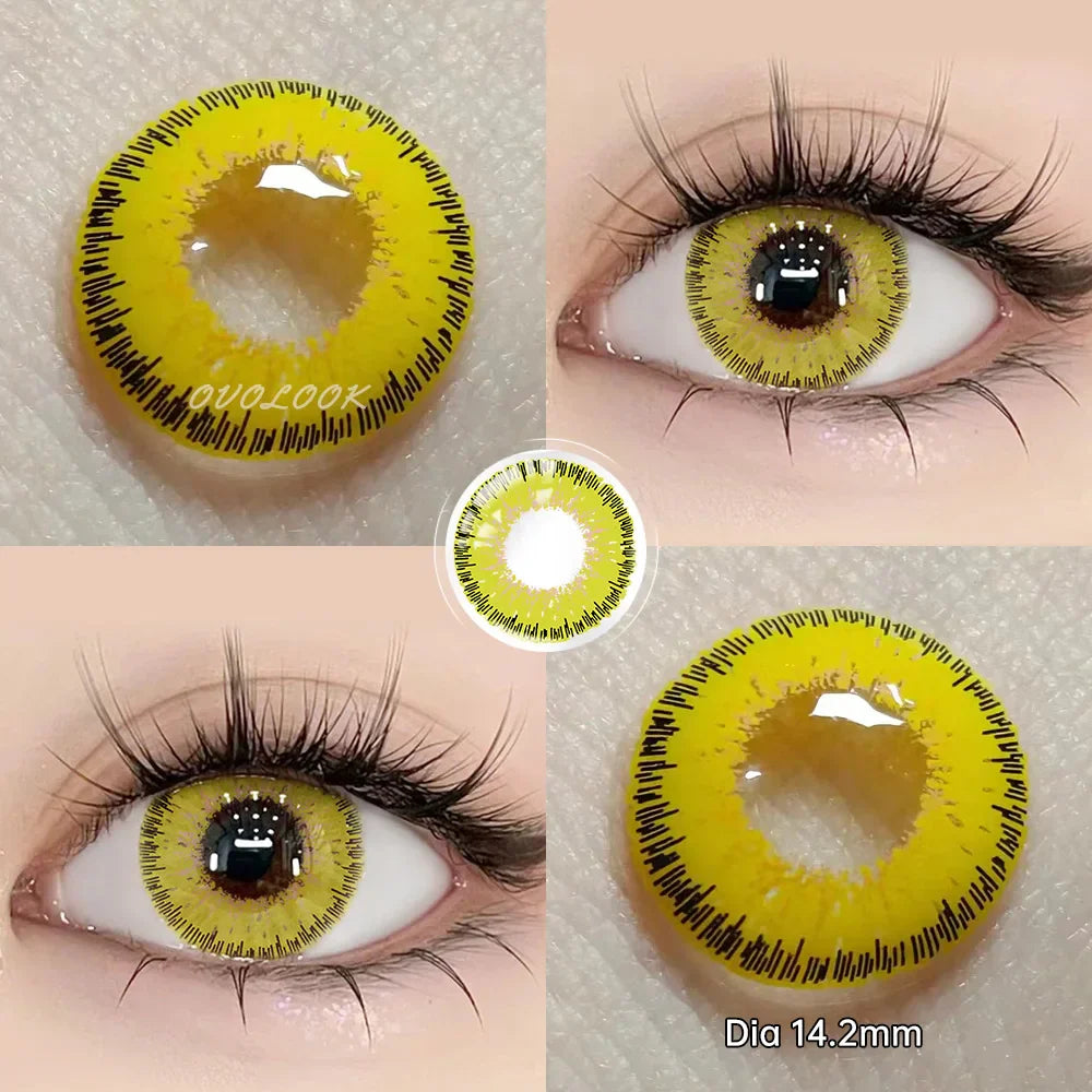 BXOXO -2PCS/1Pair Halloween COSPALY Series Colorful Lenses for Eyes Colored Cosmetic Contact Lenses Crazy Lens for Yearly Use