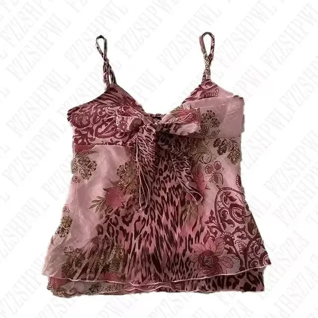 BXOXO Fashion Sexy Euramerican Moda Streetwear Tank Tops American Punk Harajuku Constrast Color Print Sling Sexy Y2k Aesthetic Clothes