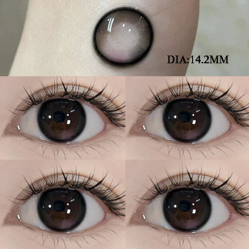 BXOXO 1 Pair Natural Colored Lenses for Eyes  baby Black Eyes Contacts Lens Beauty Pupil 1 Yearly  First Shipping