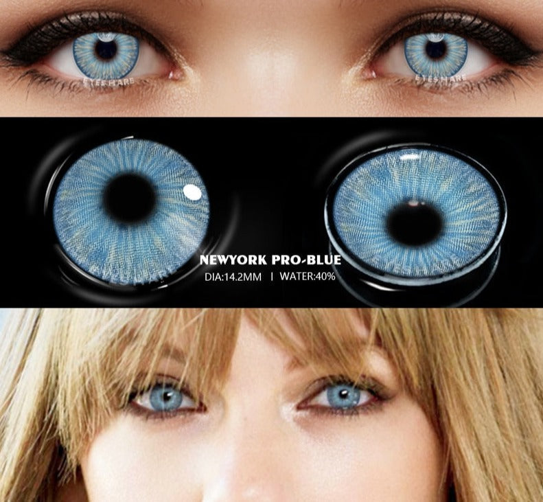 BXOXO 1pair Halloween Cosplay Color Contacts Lenses For Eyes Blue Black Colored Lens Anime Yearly Beauty Makeup Contacts Lens
