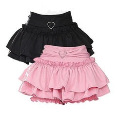 Bxoxo Harajuku Gothic Mini Skirts Women Y2k Black Vintage Punk Ruffle Cake Skirt Pink Sweet Japanese Style Street Short Skirt