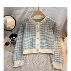 Bxoxo Women's Korean Fashion New Korean Long-sleeved Knit Sweater Cardigans Outwear Coat