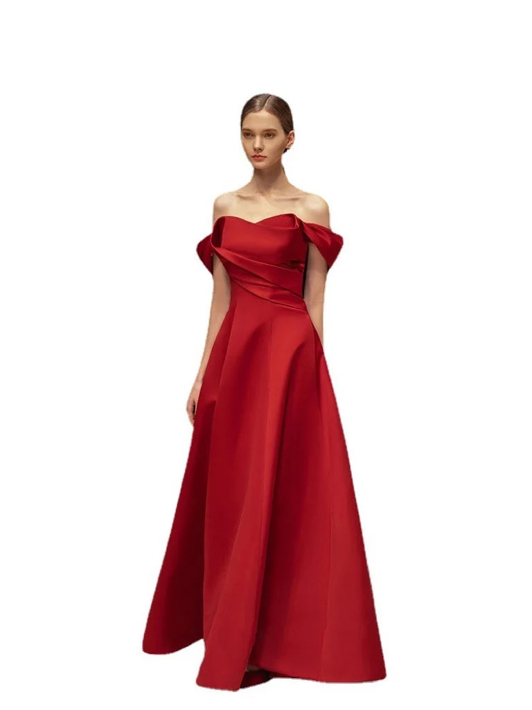 Bxoxo Gorgeous Burgundy Celebrity Dress With Detachable Sleeve Lace Up Backless A Line Slim Strapless Long Evening Party Prom Gown New