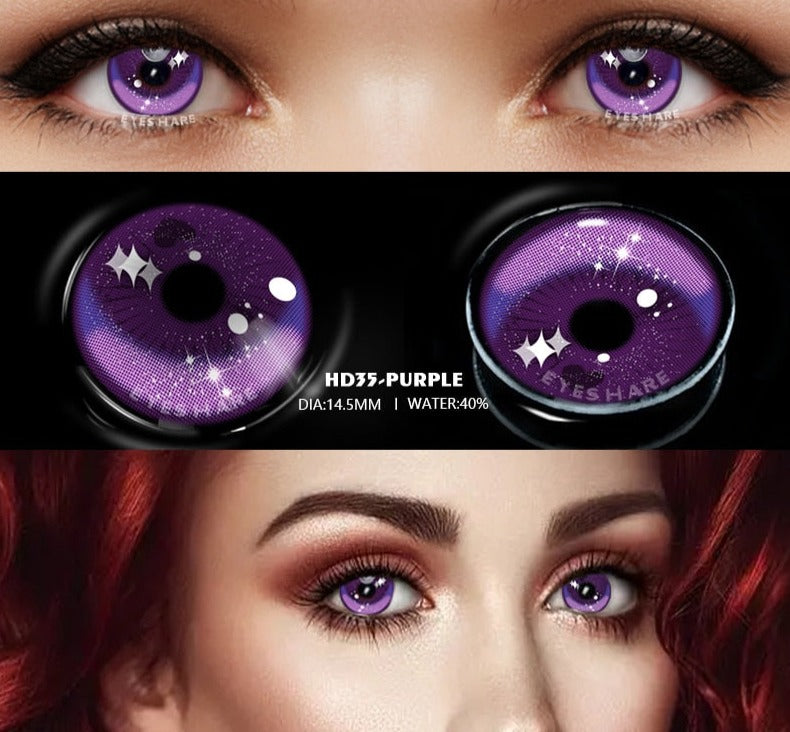 BXOXO 1pair Halloween Cosplay Color Contacts Lenses For Eyes Blue Black Colored Lens Anime Yearly Beauty Makeup Contacts Lens