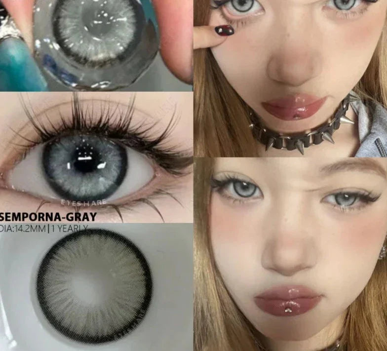 BXOXO Natural Colored Contact Lenses for Eyes 1pair New Contact Lenses Blue Colorful Lenses Green Lenses Fashion Colored Lens