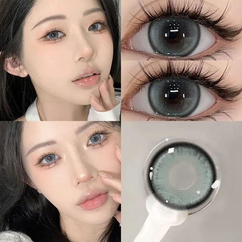 BXOXO Color Contact Lenses for Eyes Real Looking Myopia Prescription Lense with Degree