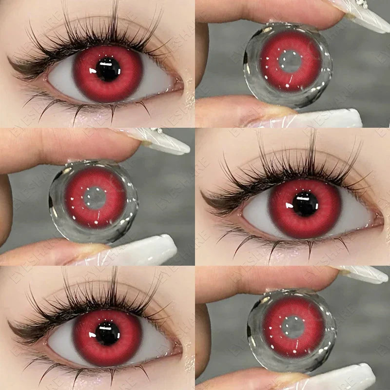 BXOXO 1Pair Colored Contact Lenses for Eyes Fast Delivery Brown Lenses Gray Pupils Lens Green Eye Lenses Blue Eye Lens Yearly
