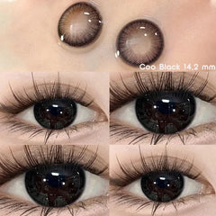 BXOXO Color Contact Lenses with Diopters Color Lens Korean Lenses Grow Eye Natural Colored Eye Lenses Myopia Black Lenses