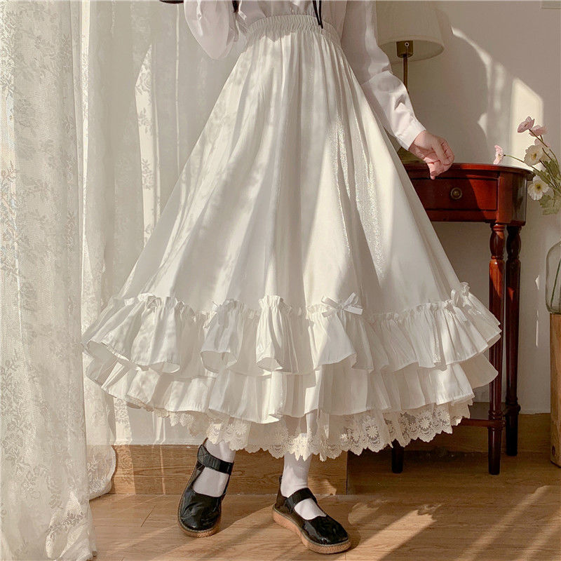 BXOXO - Layered Vintage Style Ruffled Pleated Skirt