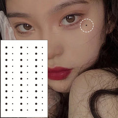 BXOXO 1PC Black Temporary Tattoo DIY Tear Mole Stickers Water Transfer Body Art Dot Fake Tattoo Face Eye Corner Beauty Makeup Moles