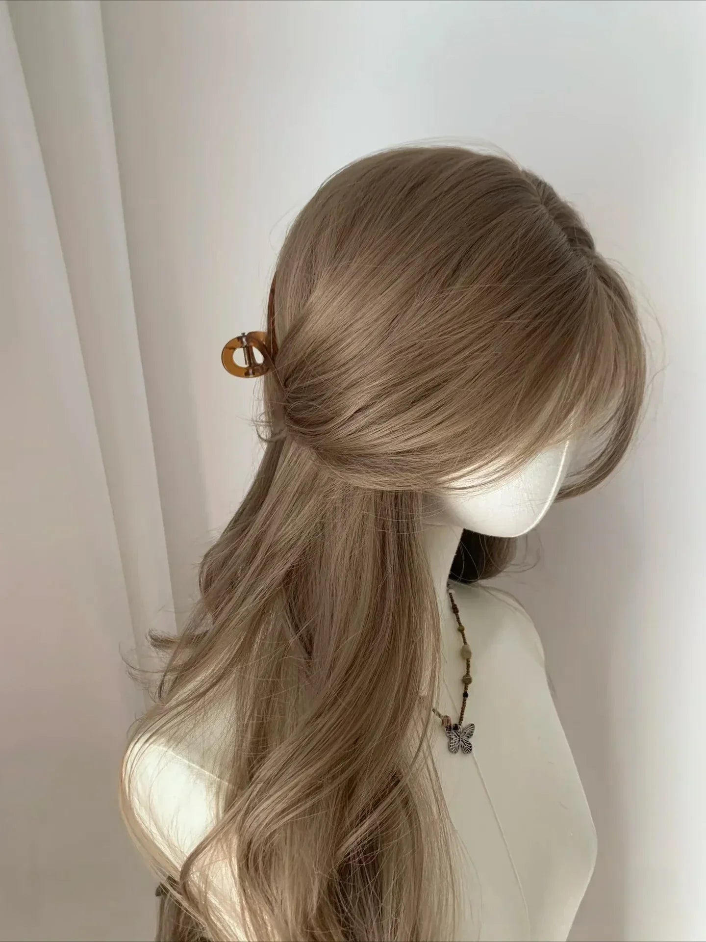 BXOXO Light Brown Wig for Women Long Wavy Hair Synthetic Wig for Daily Life Cosplay Lolita Heat Resistant Headband Wigs