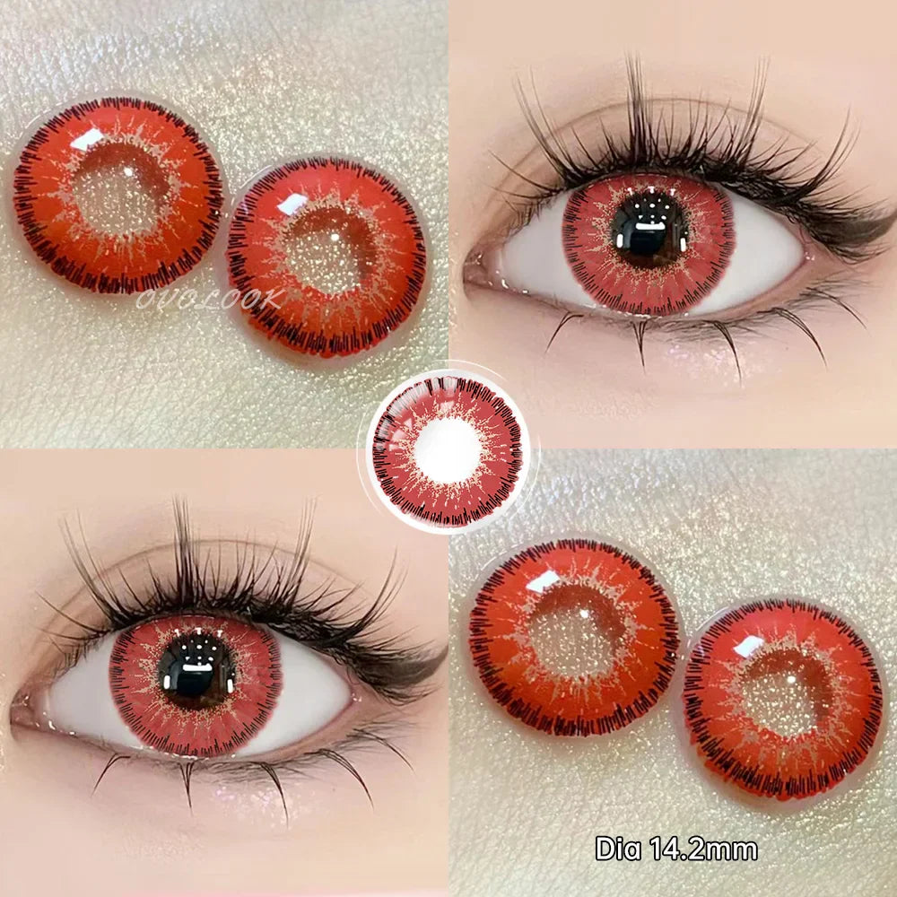 BXOXO -2PCS/1Pair Halloween COSPALY Series Colorful Lenses for Eyes Colored Cosmetic Contact Lenses Crazy Lens for Yearly Use
