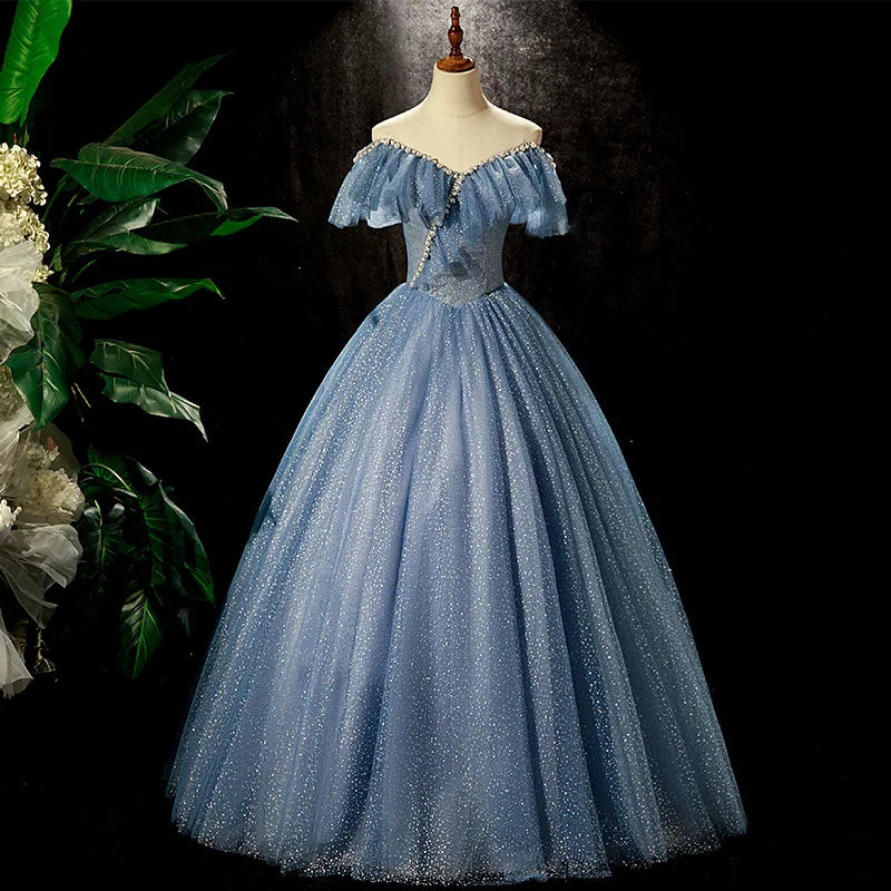 BXOXO Sky Blue Prom Dresses Beaded long Sexy Evening Dresses New Design Party gown Sequines Evening Vestidos