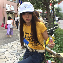 BXOXO Japanese Y2k Letter Print T-shirt Vintage Harajuku Crop Top Trashy 2000s Style Short Sleeve Tee Shirt American Retro 90s
