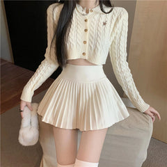 Bxoxo Summer High Waist Skirts Womens Sexy Mini Skirts Vintage Pleated Skirt Korean Tennis Skirts Short White Black