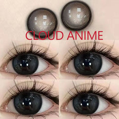 BXOXO Coslens Black Cosmetic 14.00mm Color Soft Contacts Lenses for Eyes Anime Accessories линзы для глаз цветные Cloud Anime Eyes