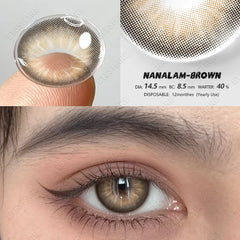 BXOXO NEW Eyes Contact Lenses 1pair Colored Contact Lens for Eye Blue Contact Lens Yearly Use Beauty Makeup Brown Eyes Lenses