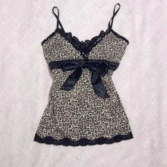 BXOXO American Retro Harajuku Kawaii Fairy Tale Aesthetic Women Camisole Tee Casual Slim Chic Print Sleeveless Crop Top Y2K Streetwear