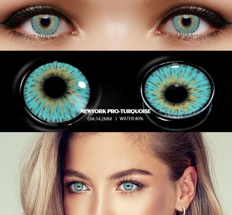 BXOXO 1pair Halloween Cosplay Color Contacts Lenses For Eyes Blue Black Colored Lens Anime Yearly Beauty Makeup Contacts Lens