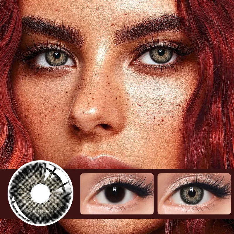 BXOXO 1 Pair Colored Contact Lenses Natural Look Brown Eye Lenses Gray Contact Blue Lenses Fast Delivery Green Eye Lenses
