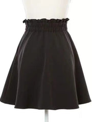 BXOXO 2025 Y2k Aesthetic Harajuku Style Sweet Girl High Waist Mini Bandage Skirt Slim Women Solid Streetwear Gothic Jk Saia Feminina
