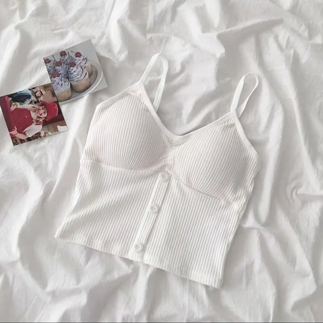 Bxoxo Women Summer Elastic Tank Top Crop Camisole Sleeveless T Shirt Spaghetti Vest Knitted Camis Female Vest Tops White Black