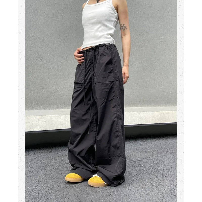 BXOXO Vintage Harajuku Oversized Pants Women America Retro Baggy Casual New Cargo Trousers Man Y2k Summer Streetwear Loose