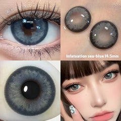 BXOXO 2pcs/pair Fashion Lenses Colored Contact Lenses for Eyes Beauty Pupils Color Lens Eyes Myopia Latest Multi Color Lenses