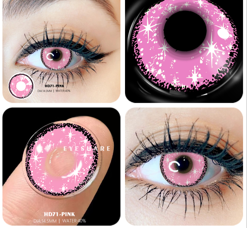 BXOXO 2pcs Colored Contact Lenses For Eyes Cosplay Colored Lenses Blue Contact Lens Yearly Beautiful Pupil Eyes Contact Lens