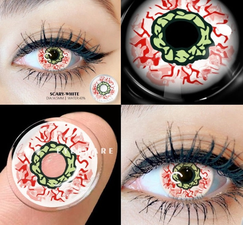BXOXO 2pcs Colored Contact Lenses For Eyes Cosplay Colored Lenses Blue Contact Lens Yearly Beautiful Pupil Eyes Contact Lens