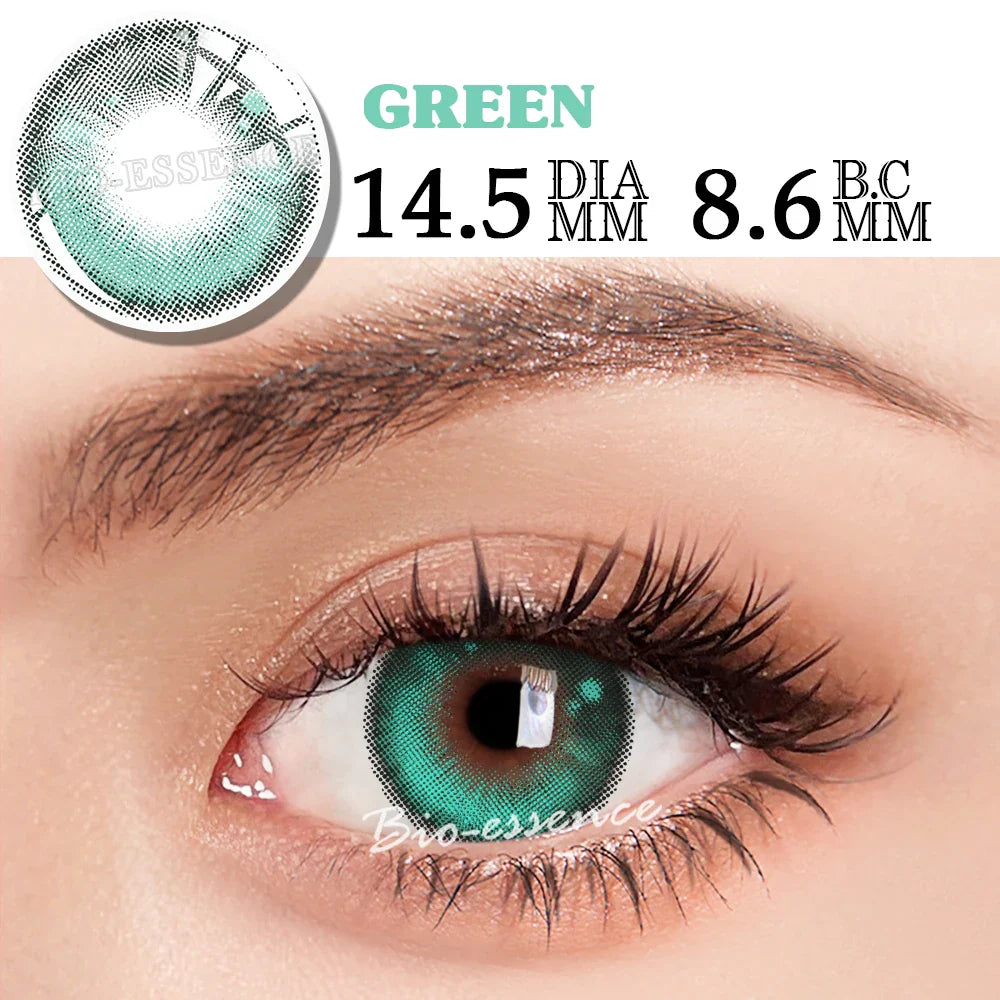 BXOXO Green Lenses 1 Pair Colored Contact Lenses for Eyes Anime Accessories Anime Lenses Cosplay Lenses Halloween