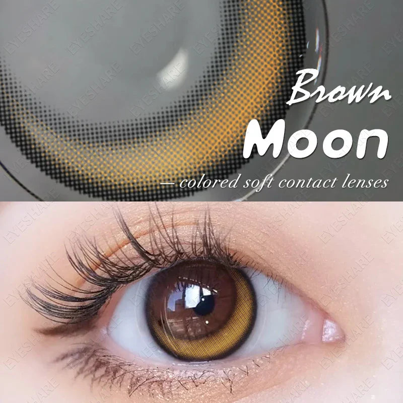BXOXO Fashion Colored Contact lenses Blue Pink Colorful Contact Lens for eyes Natural Cosmetic Makeup Yearly Use 2pcs/pair