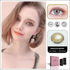 BXOXO Color Lens Eyes 2pcs Natural Color Contact Lenses For Eyes Yearly Beauty Contact Lenses Eye Cosmetic blue Color Lens