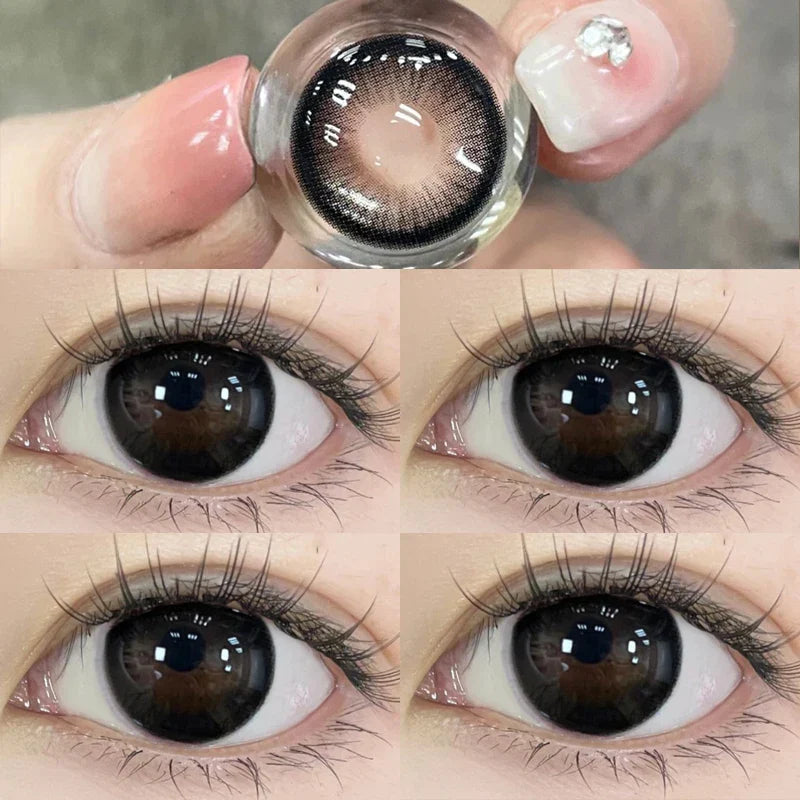 BXOXO 1 Pair Natural Colored Lenses for Eyes  baby Black Eyes Contacts Lens Beauty Pupil 1 Yearly  First Shipping