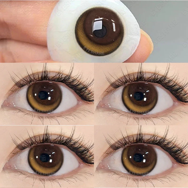 BXOXO 1 Pair Colorcon Korean Lenses Color Contact Lenses for Eyes Purple Lenses Blue Eye Lenses Brown Lenses Yearly Contacts