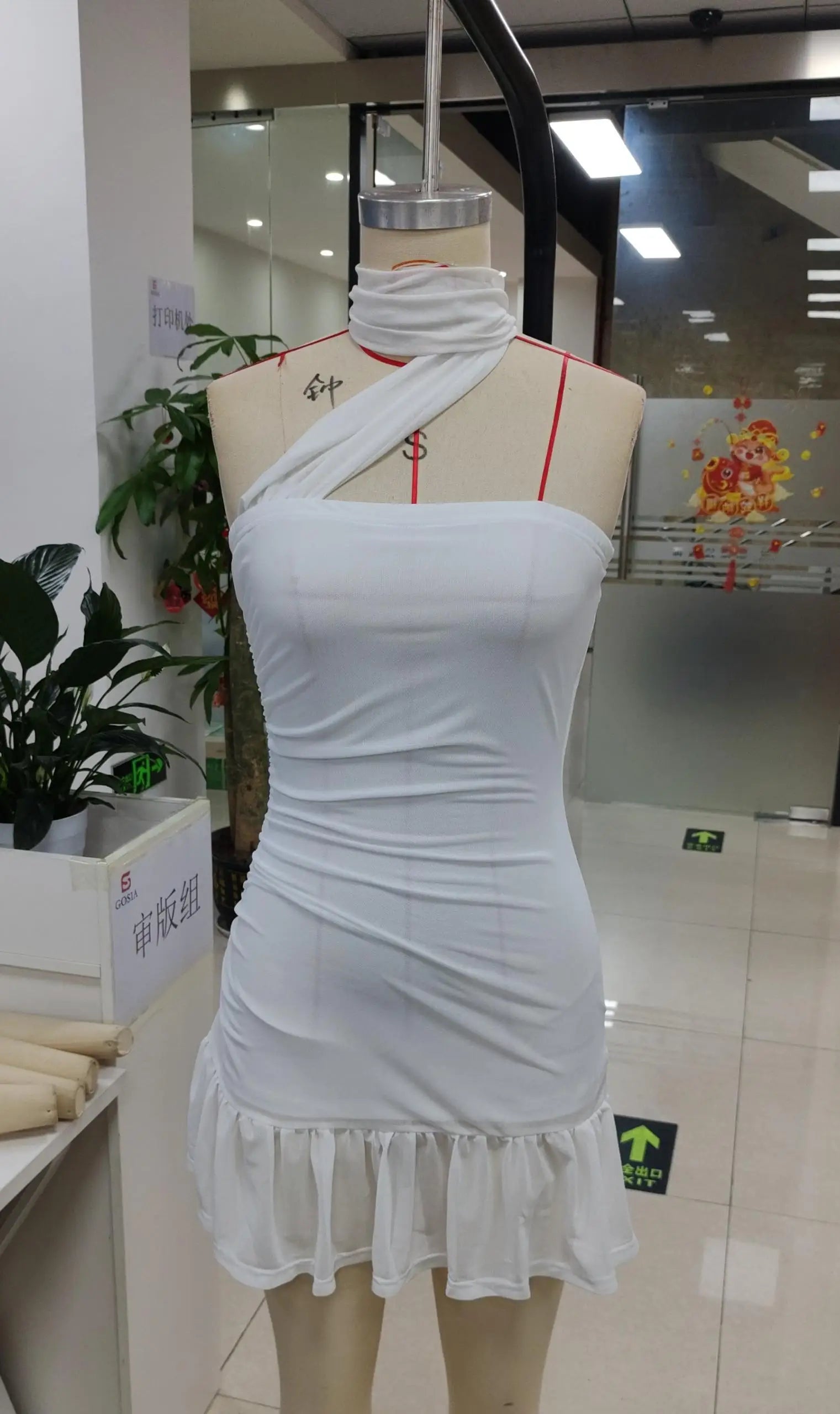 BXOXO Fashion Women Floral Strapless Mini Dress Y2K Bodycon Flower Tube Dress Sexy Party Beach Dresses with Scarf Summer