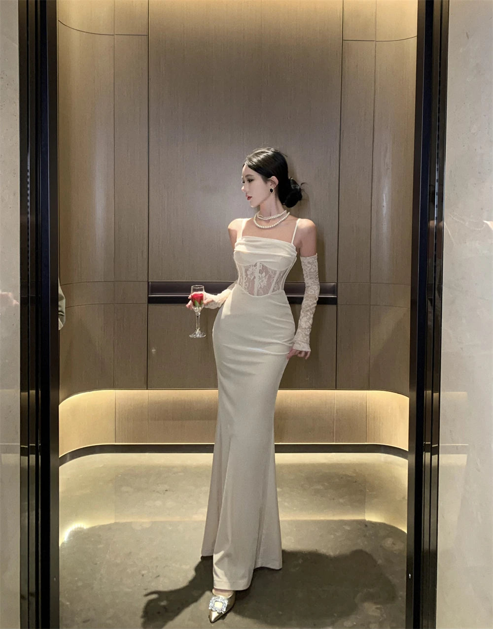 Bxoxo Sexy Women Bodycon Casual Solid Slim Long Dress Spaghetti Strap Vintage Elegant Party Prom Dresses Female Clothes Robe Vestidos