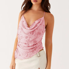 BXOXO Women Y2K Sequin Cami Top Pearl Rhinestone Sleeveless Tank Top Sparkle Glitter Backless Crop Top Going Out Streetwear