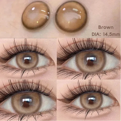 BXOXO Contact Lenses for Eyes with Degree 1 Pair Big Eye Lenses Brown Lenses Fog Pearl Lens Korean Lenses Natural Lenses