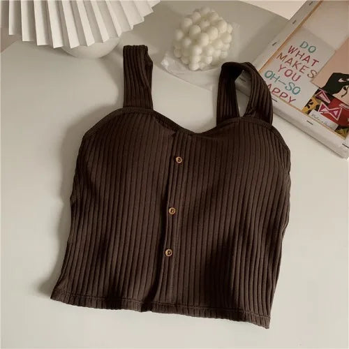 Bxoxo Women Summer Elastic Tank Top Crop Camisole Sleeveless T Shirt Spaghetti Vest Knitted Camis Female Vest Tops White Black
