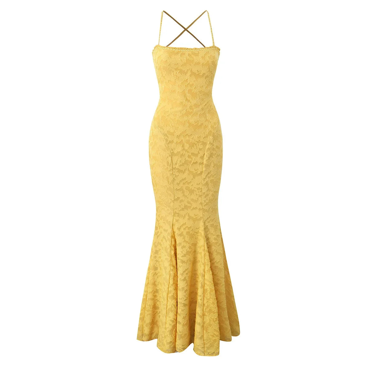 BXOXO Backless Women's Evening Party Dress Sexy Lace Up Maxi Dress Sleeveless Orange Wedding Guest Dresses