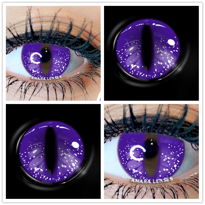 BXOXO Color Contact Lenses For Eyes Anime Cosplay Colored Lenses Blue Purple Multicolored Lenses Contact Lens Beauty Makeup