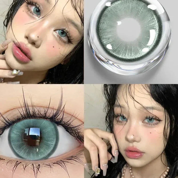 BXOXO 1 Pair Colored Contact Lenses for Eyes Lens Green Blue Gray Contact Lens Green Eye Lenses Wholesale Natural Eye Lenses