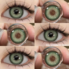 BXOXO Colored Contact Lenses 1pair Natural Eye Lens Blue Eye Lenses Brown Lenses Gray Pupils Yearly Cosmetic Green Contacts