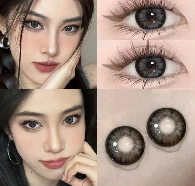 BXOXO 15mm Big Diameter Black Lenses 14.5mm Lenses Colored Contact Lenses for Eyes Big Eye Lenses Natural Look Lenses