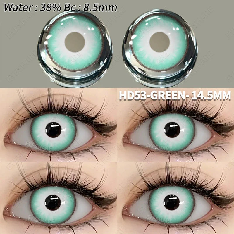 BXOXO Colored Contact Lenses for Eyes White Lenses Cosplay Contact Lenses Crazy Lenses Halloween Eyes Lens Black Lenses