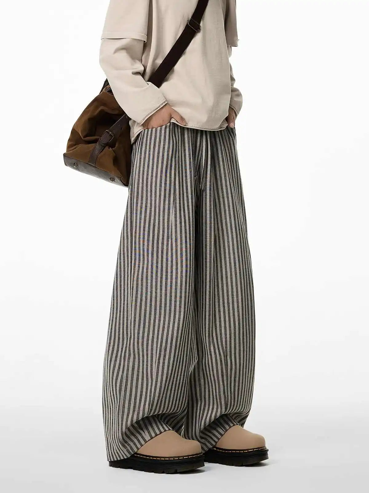 Bxoxo Women's Black Gothic Striped Long Pants Baggy Sweatpants Harajuku Y2k Emo Vintage Oversize Trousers Japanese 2000s Style Clothes