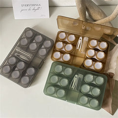 BXOXO 6 Pair Contact Lens Case Contact Lens Storage Box Portable Travel Contact Lenses Case Soak Container Lenses Box for Beauty Pupil